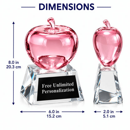 Apple Héritage | Trophée en cristal gravé personnalisé