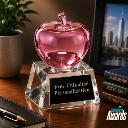 Apple Héritage | Trophée en cristal gravé personnalisé