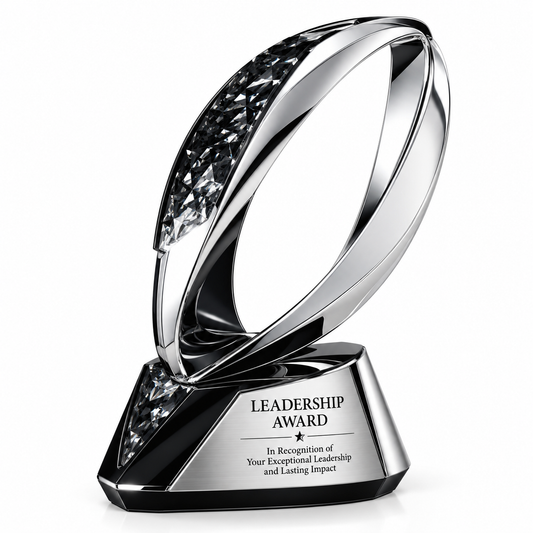 Modern Silver Velocity | Customized Metal Corporate Award