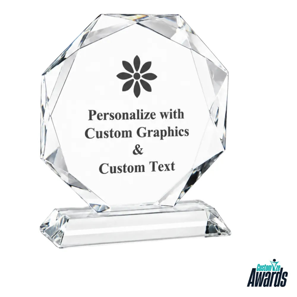 Octagon Crystal | Personalized Engraved Recognition Award