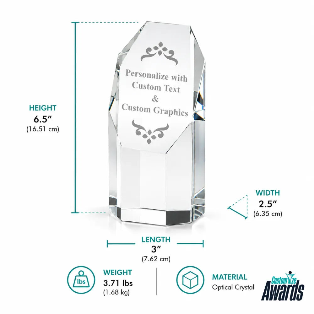 OctagonTowerCrystalAwarddimensions