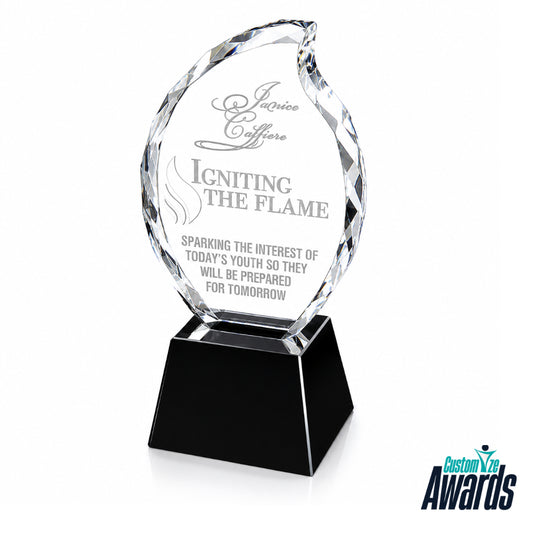 Optical Flame Crystal  Personalized Engraved Recognition Award main s