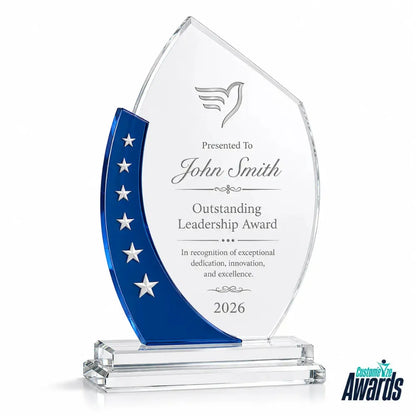 Trophée Acrylique Patriot | Trophée de réalisation de ventes personnalisé en acrylique