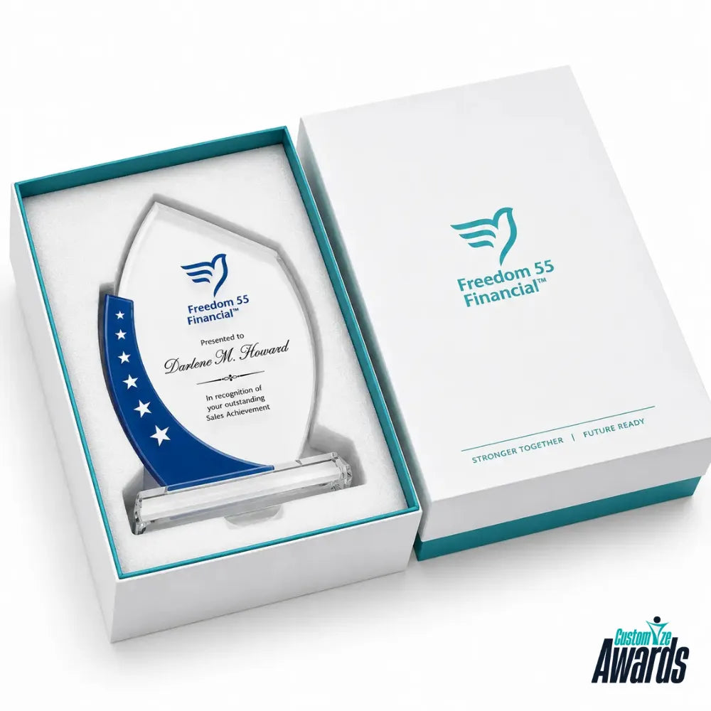Patriot Acrylic  | Personalized Acrylic Award for Sales  Achievement Trophy