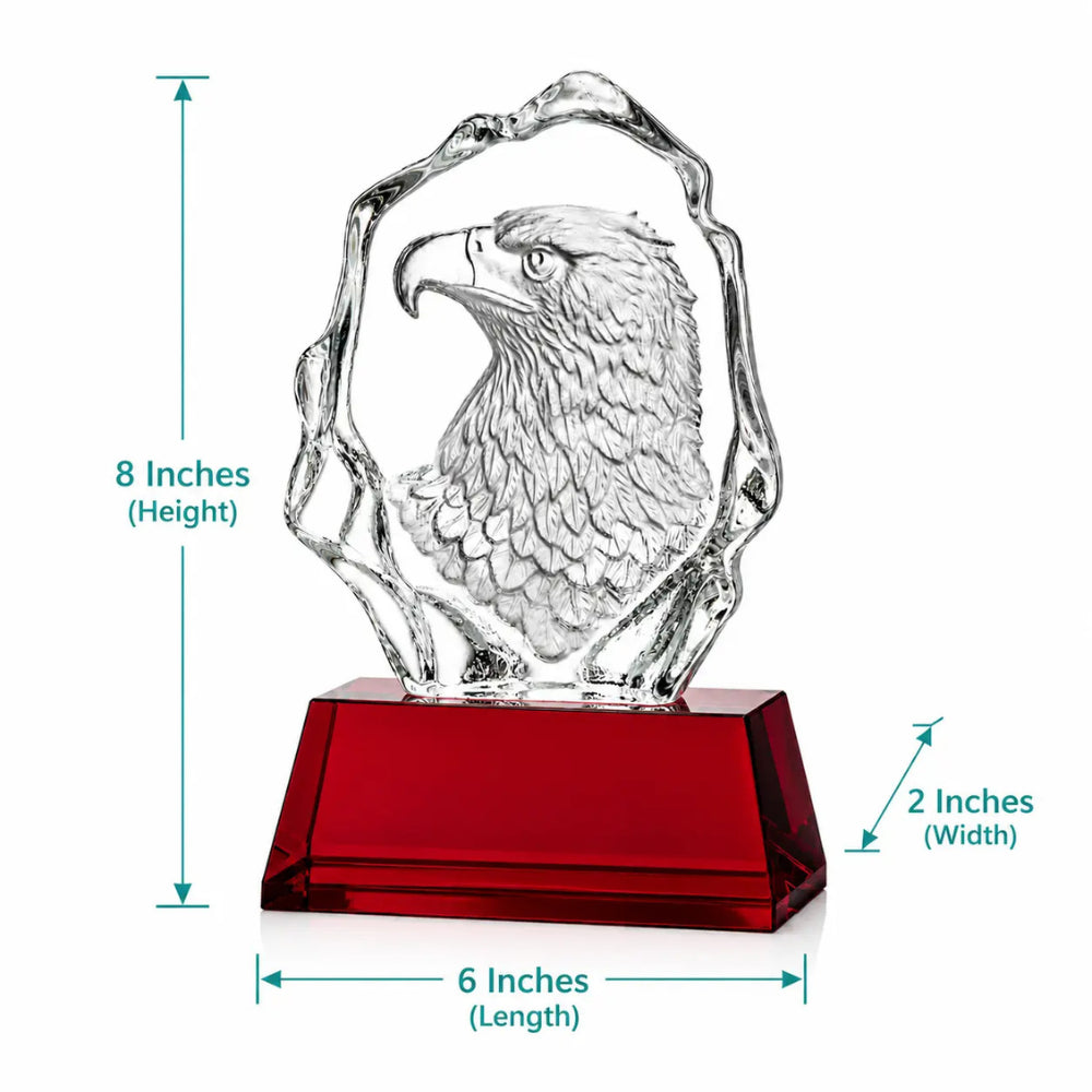 Patriot Eagle Optical Crystal Award dimensions 