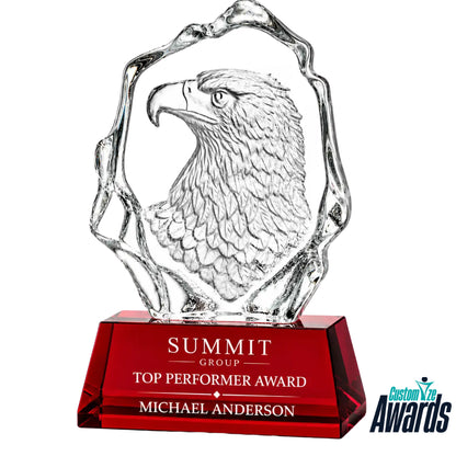 Aigle Patriote | Trophée en Cristal Optique pour l'Encouragement du Leadership