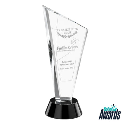 Trophée de reconnaissance des employés Invincible gravé | en cristal