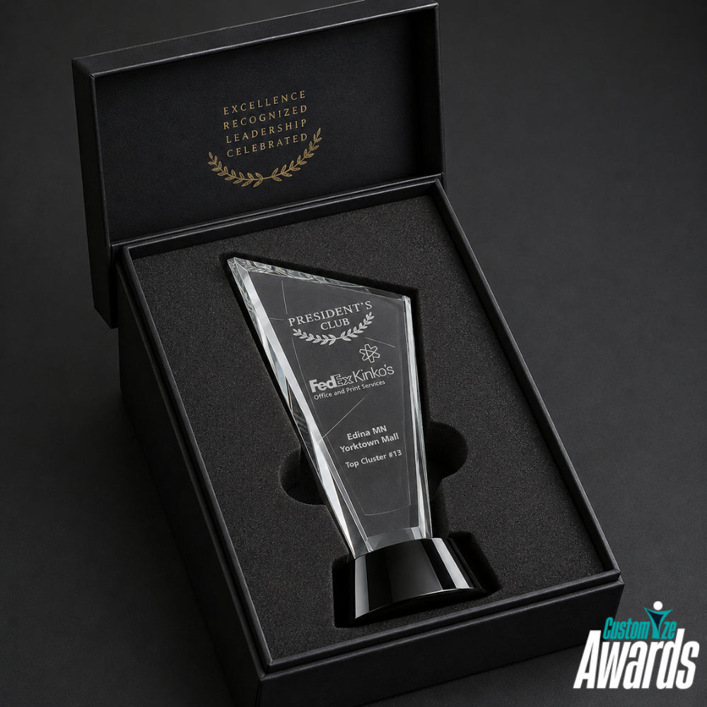 PersonalizedEngravedInvincibleCrystalAwardpakaging