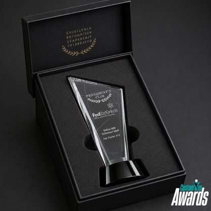 Trophée de reconnaissance des employés Invincible gravé | en cristal