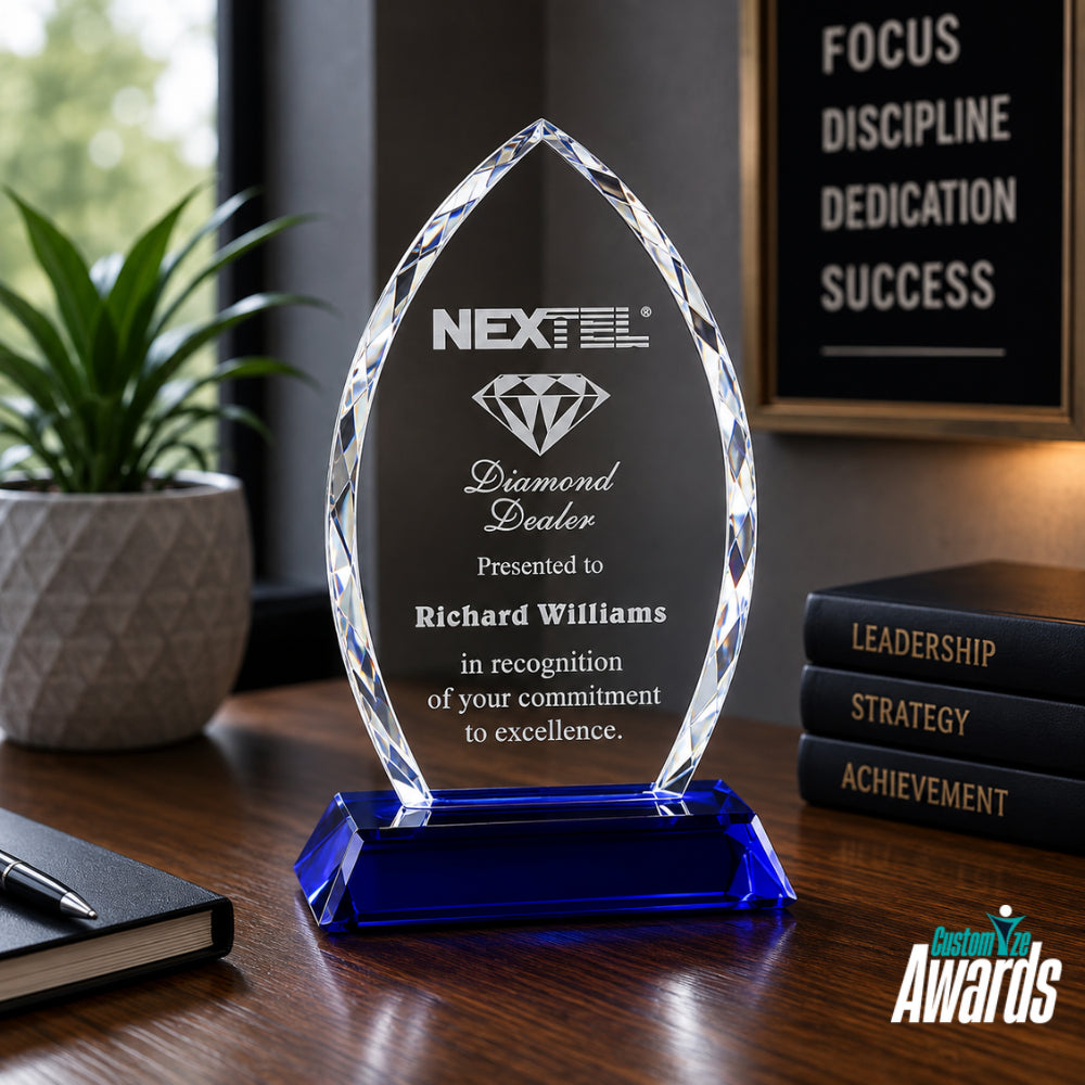 Personalized Cool Elliptic Crystal  Engraved Recognition Award lifestyle 