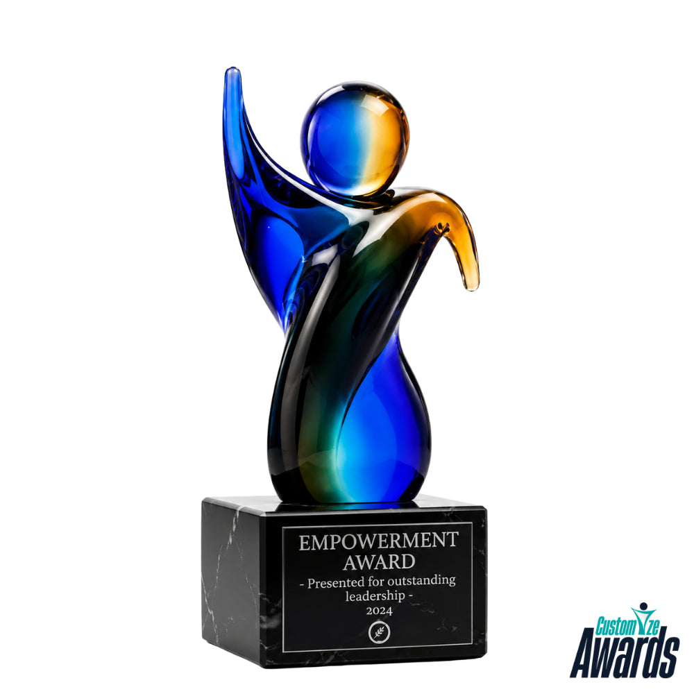 Phoenix Twist | Custom Engraved Art Glass Award