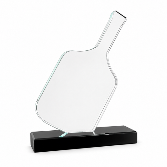 Crystal Pickleball Paddle Trophy Award
