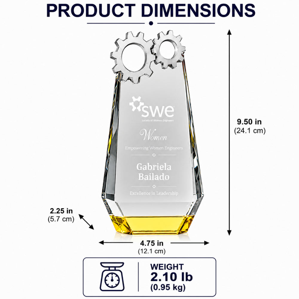 Pinnacle Gear | Engineering Leadership Crystal Award