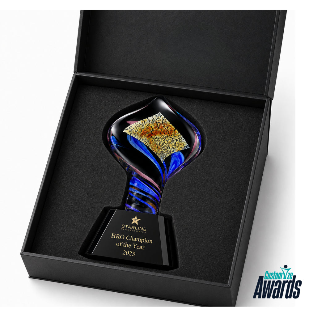 Prestige Art Glass Award pakaging 