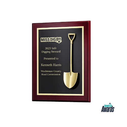 Ceremonial Shovel Plaque – Safe Digging Recognition Award