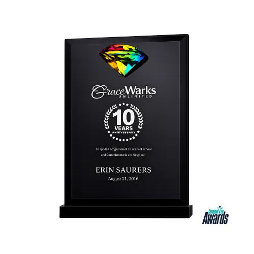 Prismatic Crystal Plaque Award | Employee Recognition Trophy