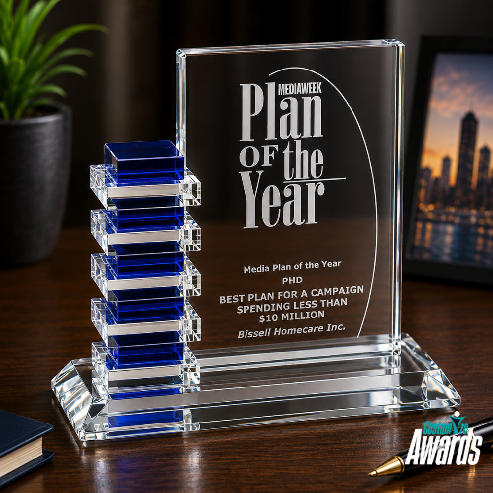 Resolute Crystal  Engraved Recognition Award lifestyle 