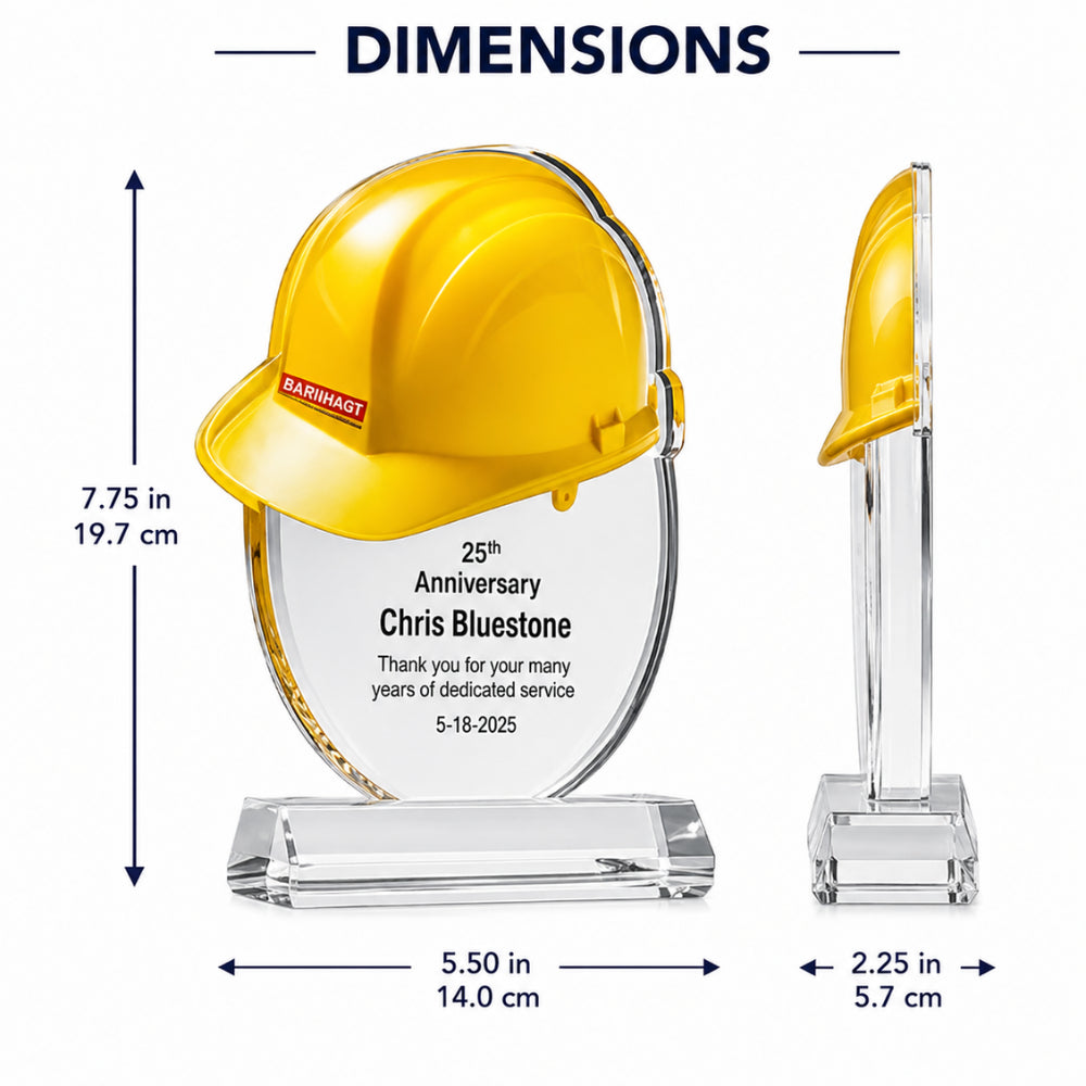 Safety Adventurer  Road Safety Crystal Award dimensions 