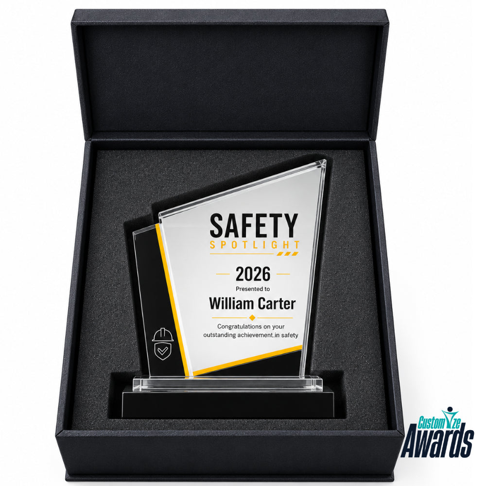 Safety Beacon  Workplace Safety Recognition Trophy  pakaging 