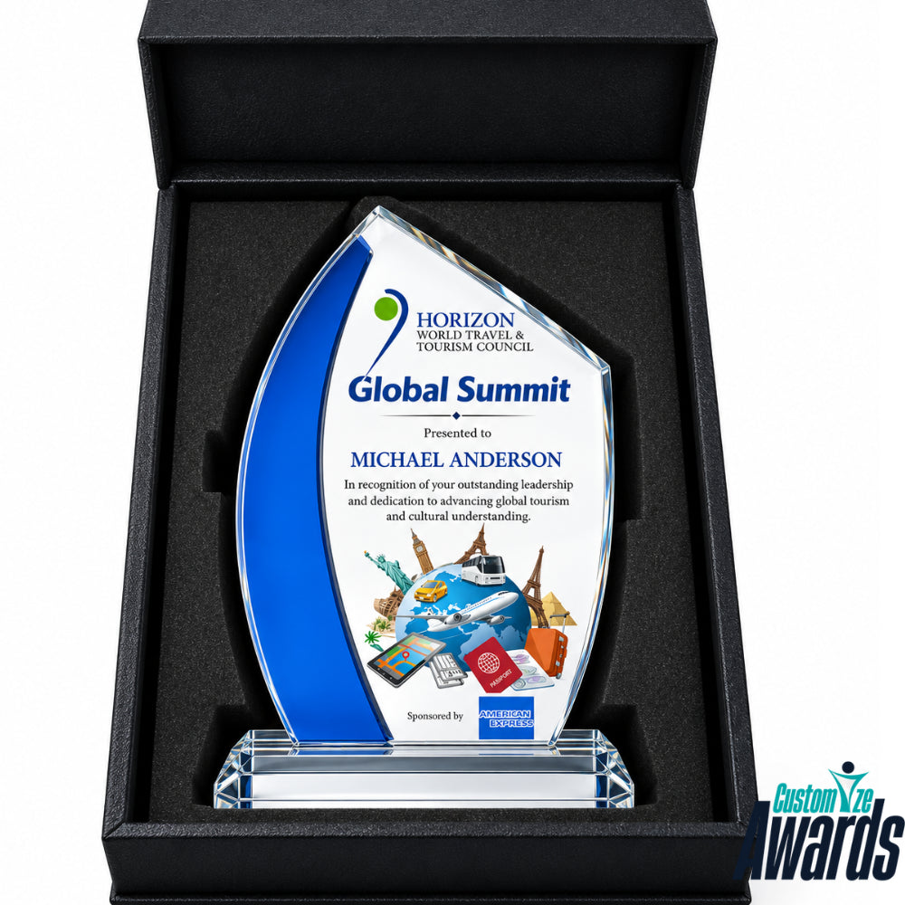 Sail Crystal  Leadership Recognition Award pakaging 