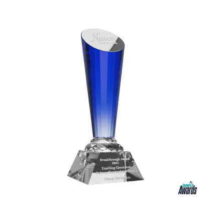 Sapphire Apex Crystal Trophy
