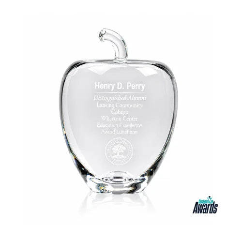 Scholar Crystal Apple Award | Academic Leadership Trophy