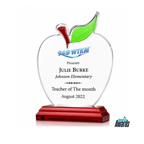 Scholars Apple | Teacher Recognition Crystal Award