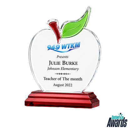 Scholars Apple | Teacher Recognition Crystal Award