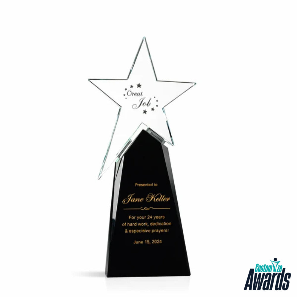 Celestial  Star | Excellence Recognition  Crystal Award  Trophy