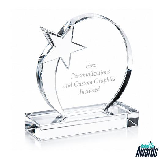 Shooting Circle Crystal Star | Custom Engraved Recognition Award main 