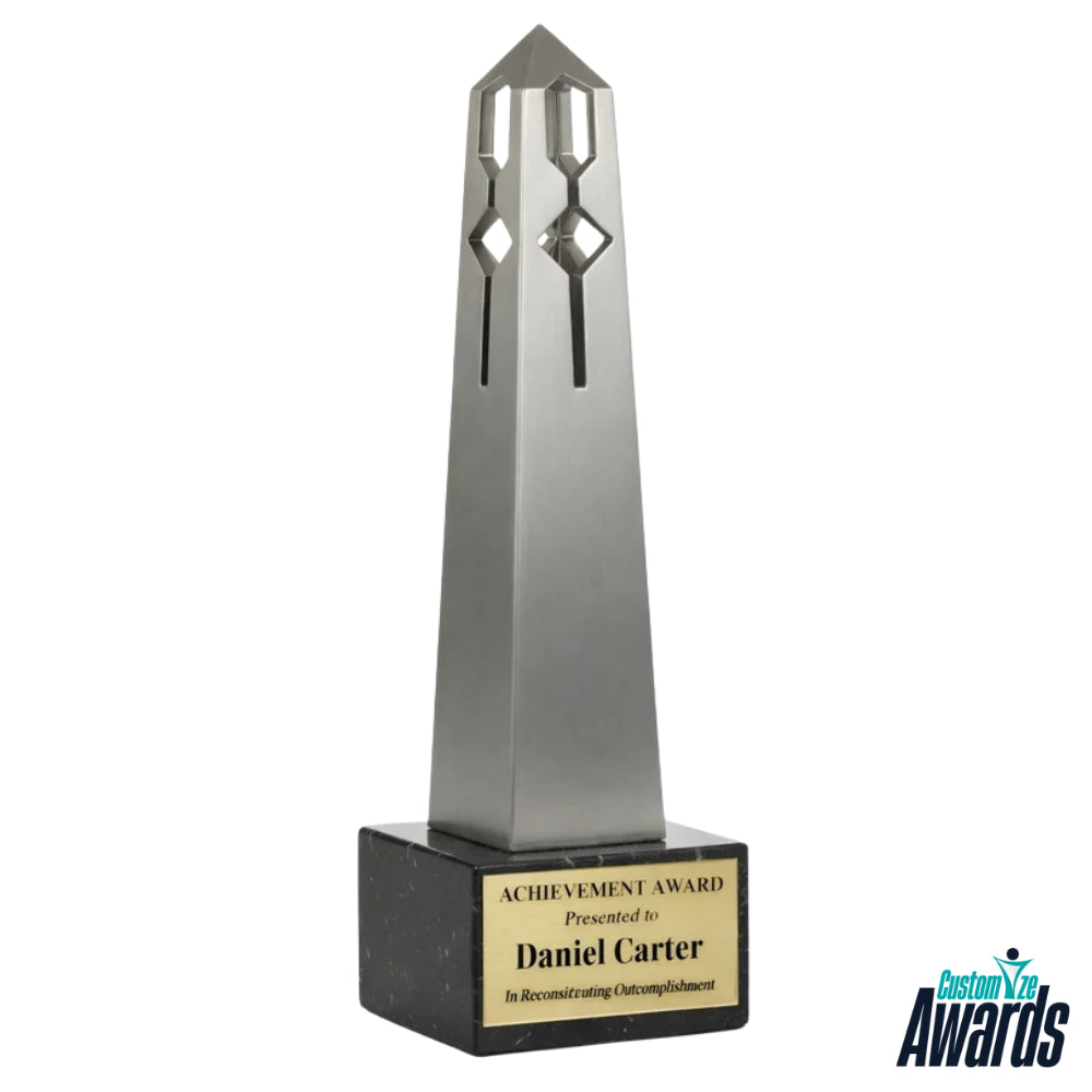 Sleek Monolith | Personalized Metal Leadership Awards