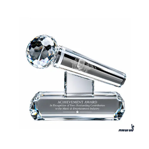 Spotlight Crystal Microphone Award | Entertainment Excellence Trophy