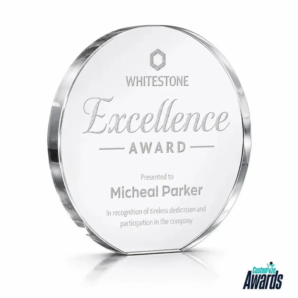 Sterling Orbit | Custom Engraved Crystal Award