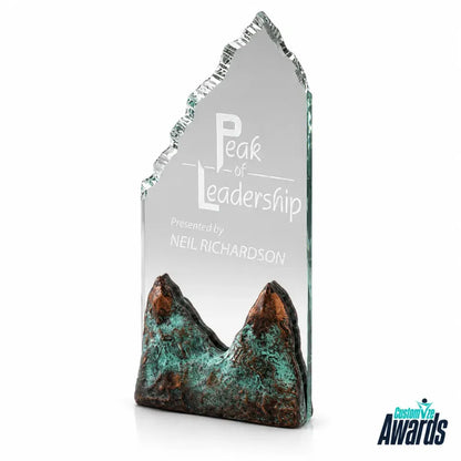 Summit Ridge Kunstglas-Auszeichnung | Individuell gravierte Kristalltrophäe
