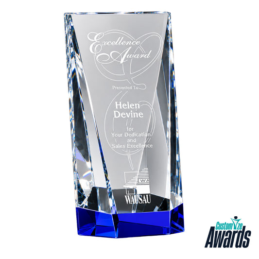 Valera Indigo Crystal  Engraved Recognition Award main image 