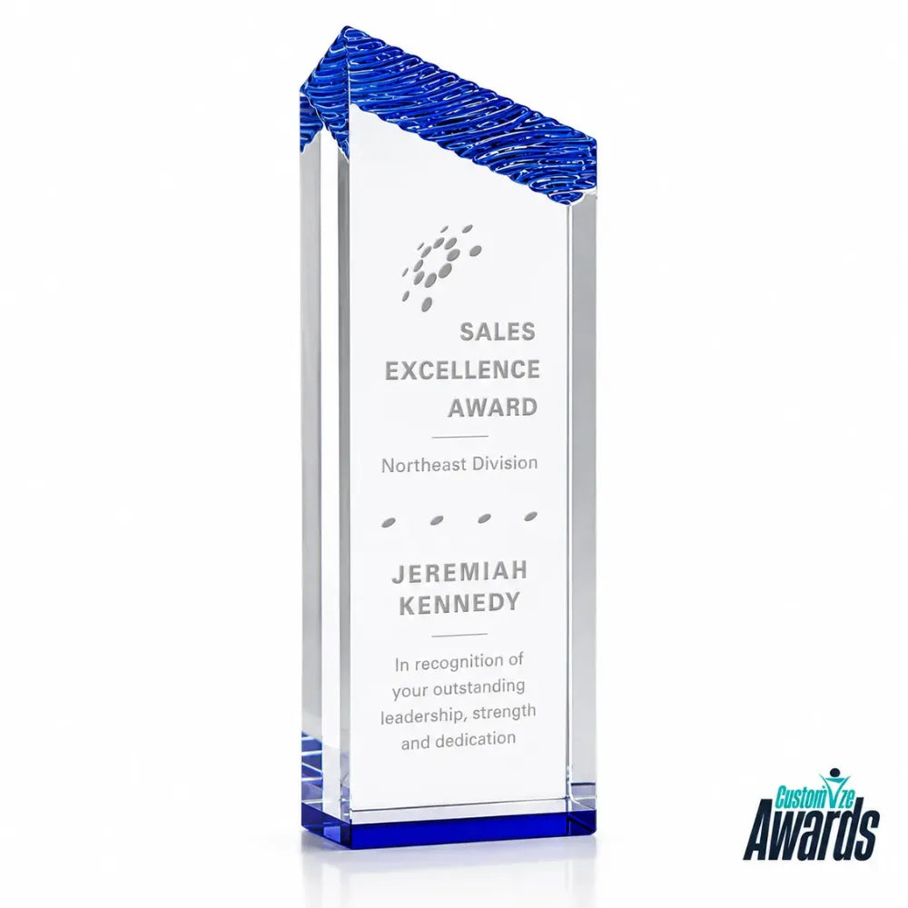 Vertex Cascade | Custom Engraved Glass awards for business achievements