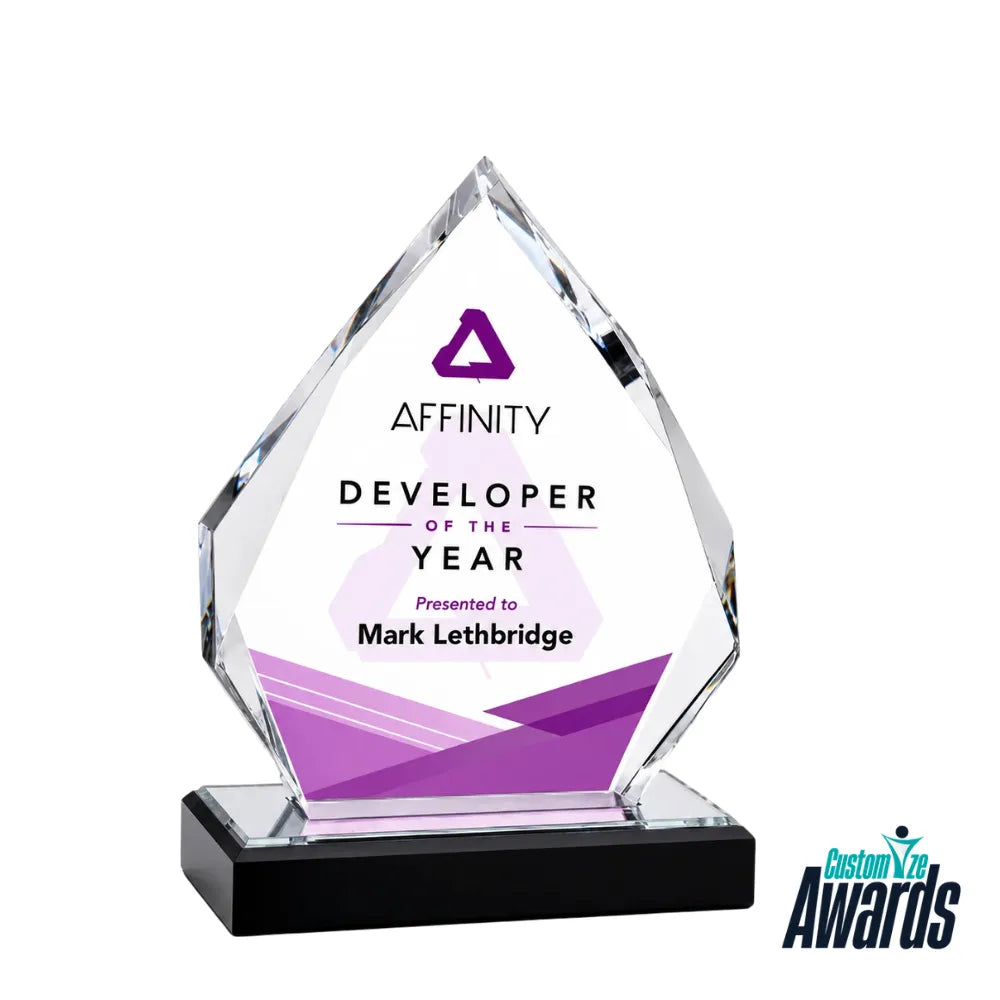 Vertex Prestige | Custom Engraved Crystal Award Trophy