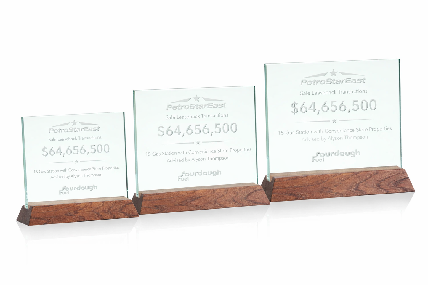 Walkerton Jade & Walnut Horizontal plaque Award