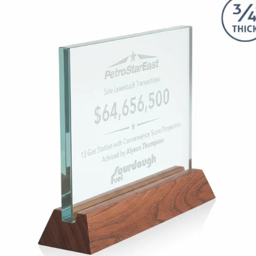 Walkerton Jade & Walnut Horizontal plaque Award