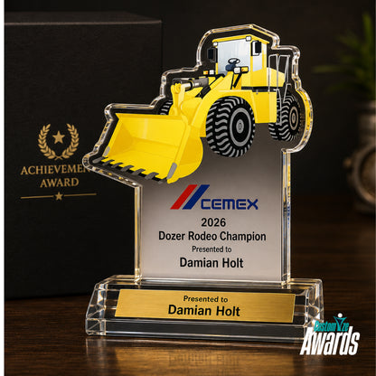 Wheel Loader  | Equipment Excellence Acrylic Award Trophy