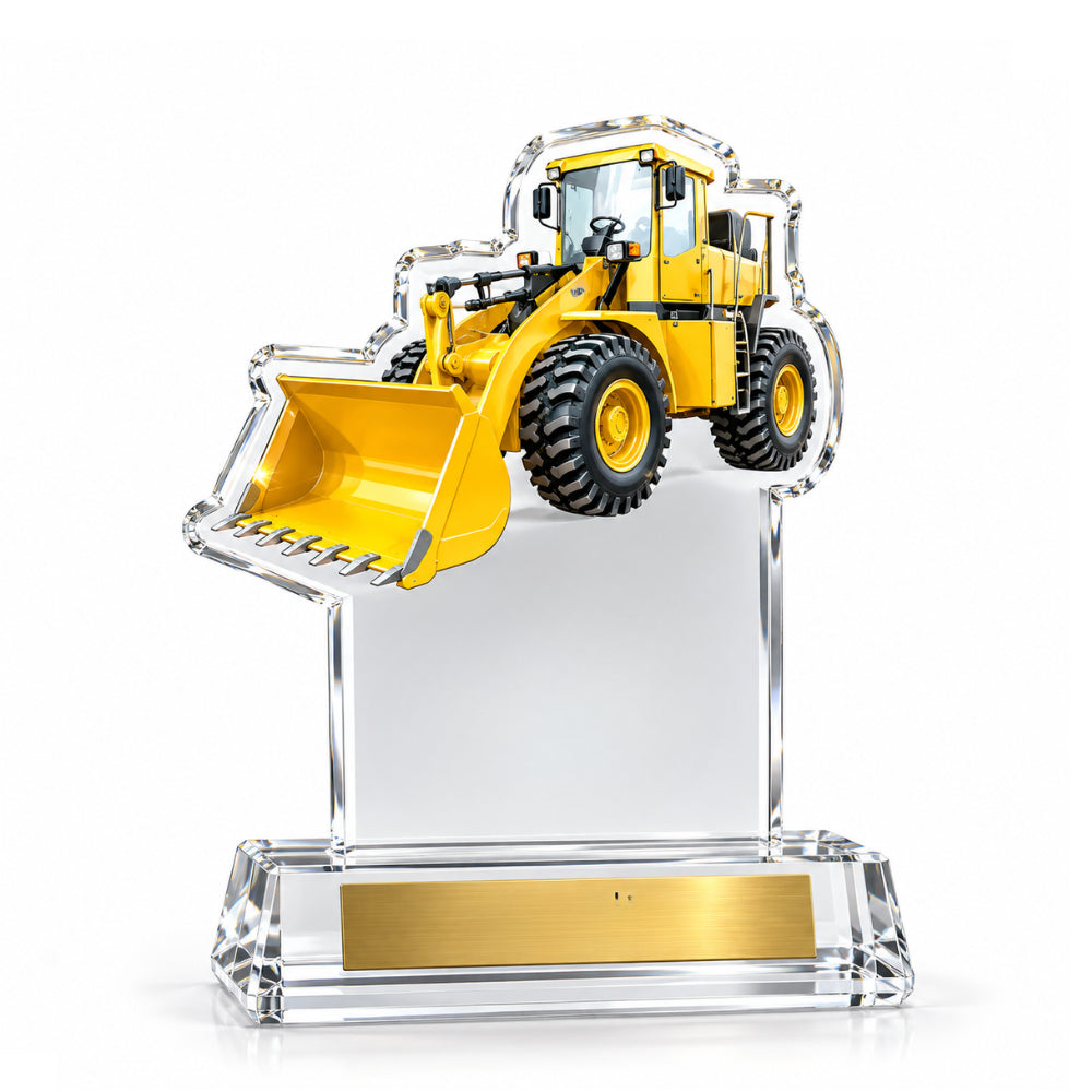 WheelLoaderAcrylicAwardwithoutengraving