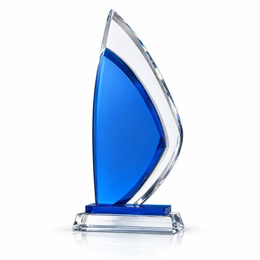 Radiant Blue Sapphire | Custom Crystal Excellence Award