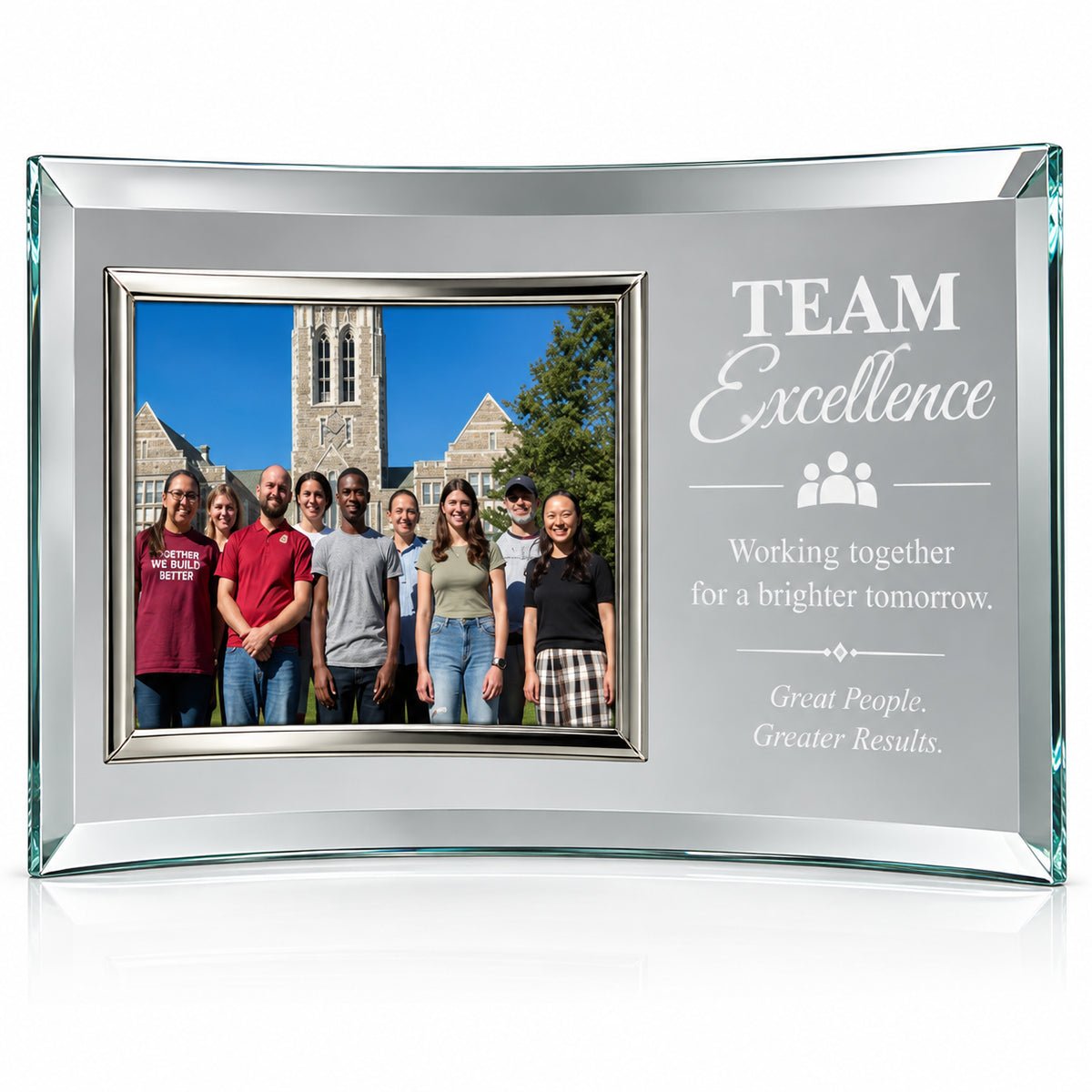 Curved Crystal | Personalized Corporate Recognition Award