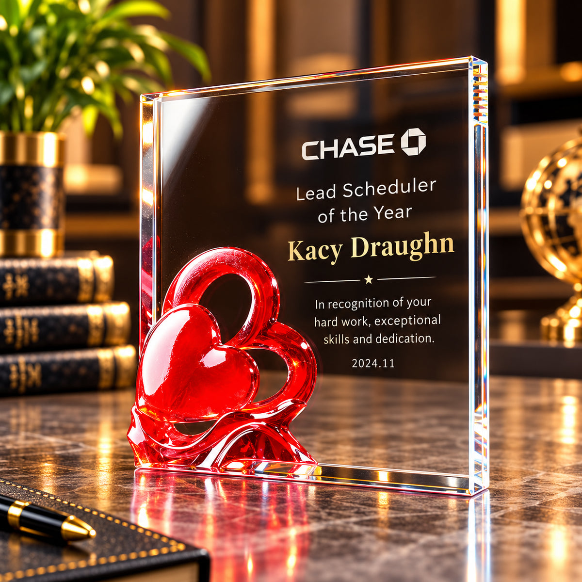 Effortful Ascent | Custom Crystal Employee Recognition Award