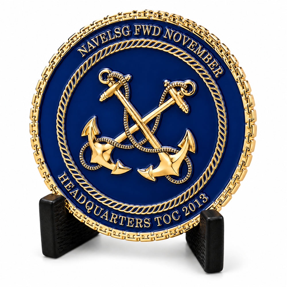 Navy Gold | Custom Navy Challenge Coin Gold Naval Command Recognition