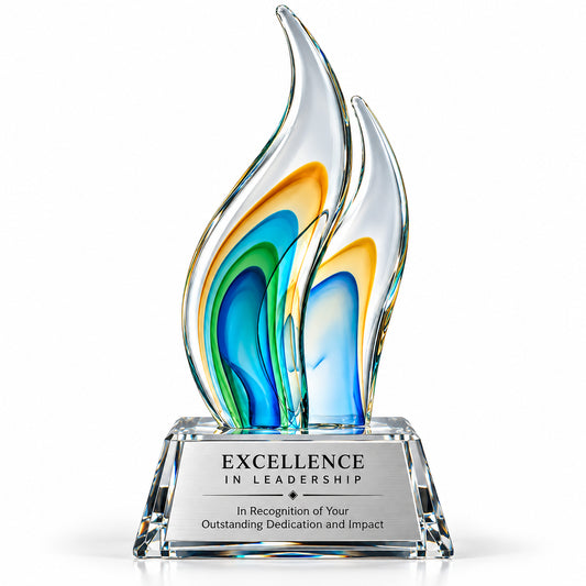 Twin Flame | Custom Art Glass Recognition Award