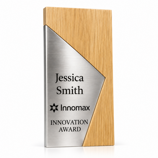 Columnar Slanted | Custom Wooden Awards for Corporate Recognition