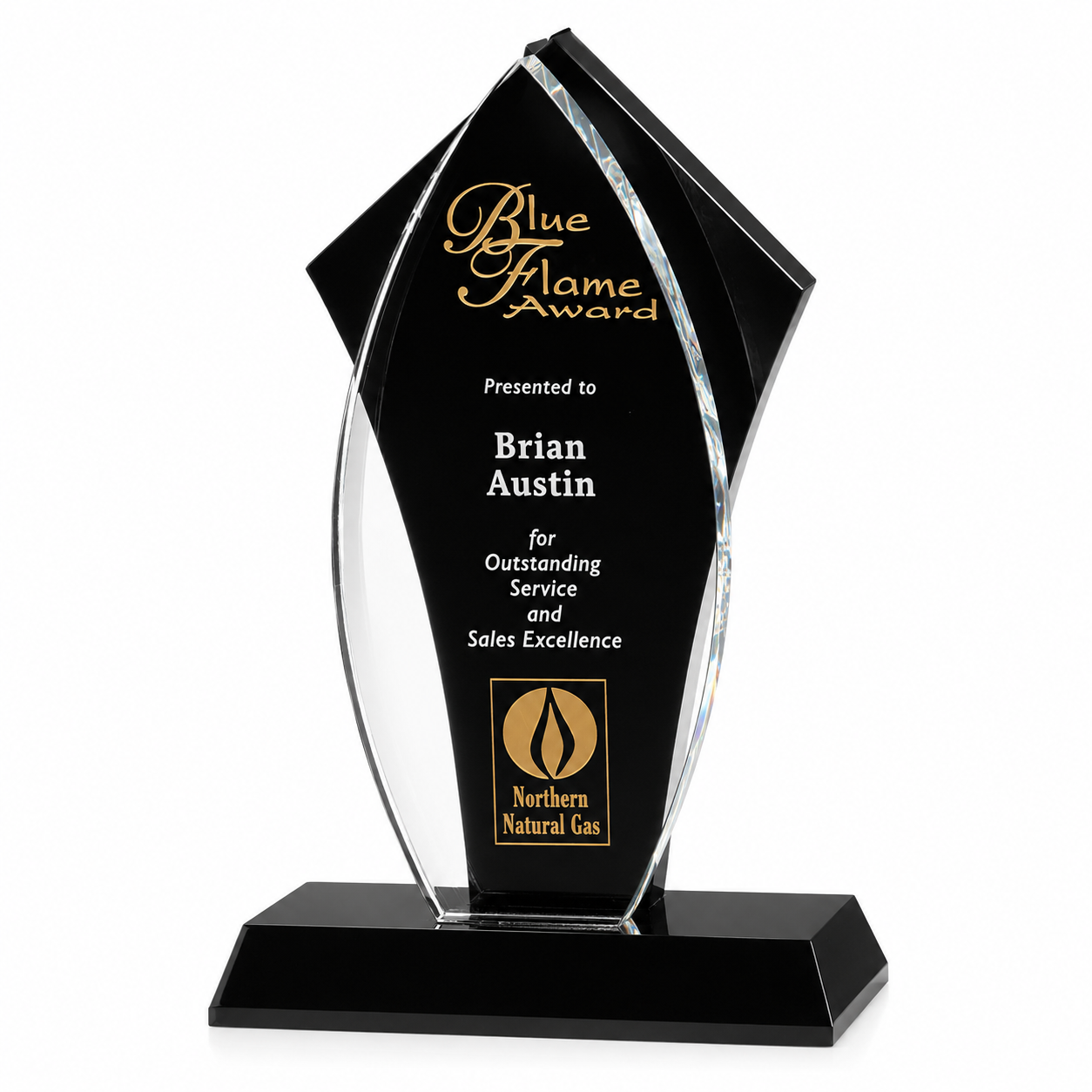 Executive Engraved Tuxedo Flame Award