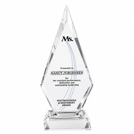 Personalized Solitaire Crystal Award