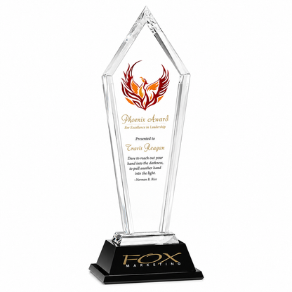 Executive Engraved Signature Peak Crystal Award